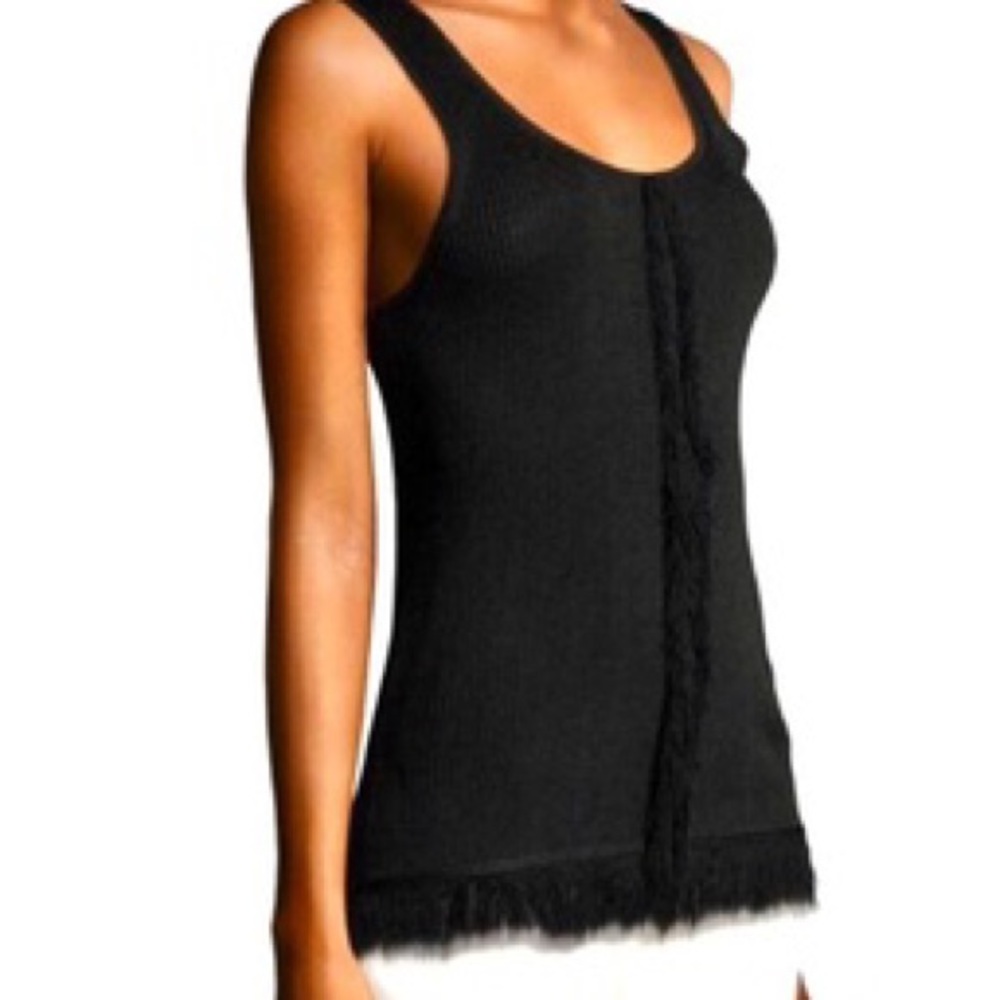 🖤 10 Crosby Derek Lam fringed knit tank top